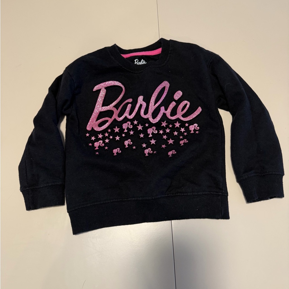 Barbie Kids Sweatshirt in Black with Pink Glitter